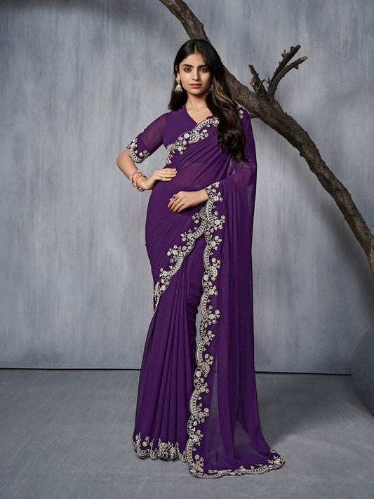 Embroidered Saree